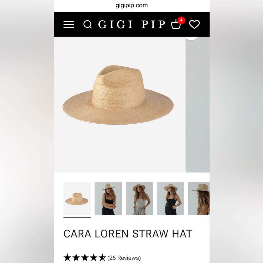 GIGI PIP x Cara Loren Straw Hat in Toasted | Sz S (57cm) | SOLD OUT ONLINE